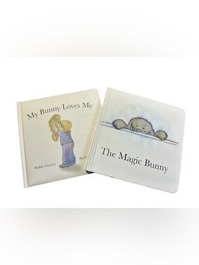 Jellycat Cream White Bunny Board Books Set
